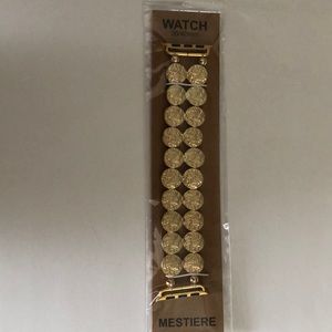 Gold Elastic Apple Smart Watch Band